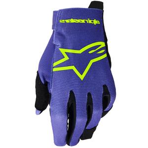 Otroške motokros rokavice Alpinestars Radar Youth, vijolično-fluo rumene