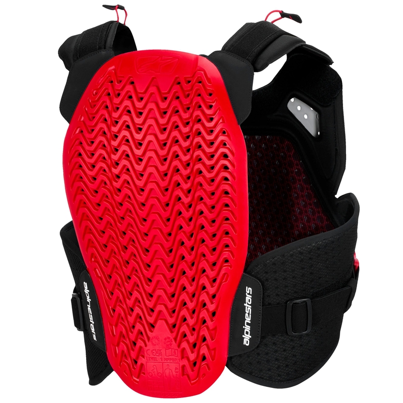 Ščitnik za prsi Alpinestars A-4 Plasma črno-rdeče-bel