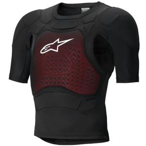 Ščitnik za telo Alpinestars Bionic Plasma LT s kratkimi rokavi črno-rdeče-bel