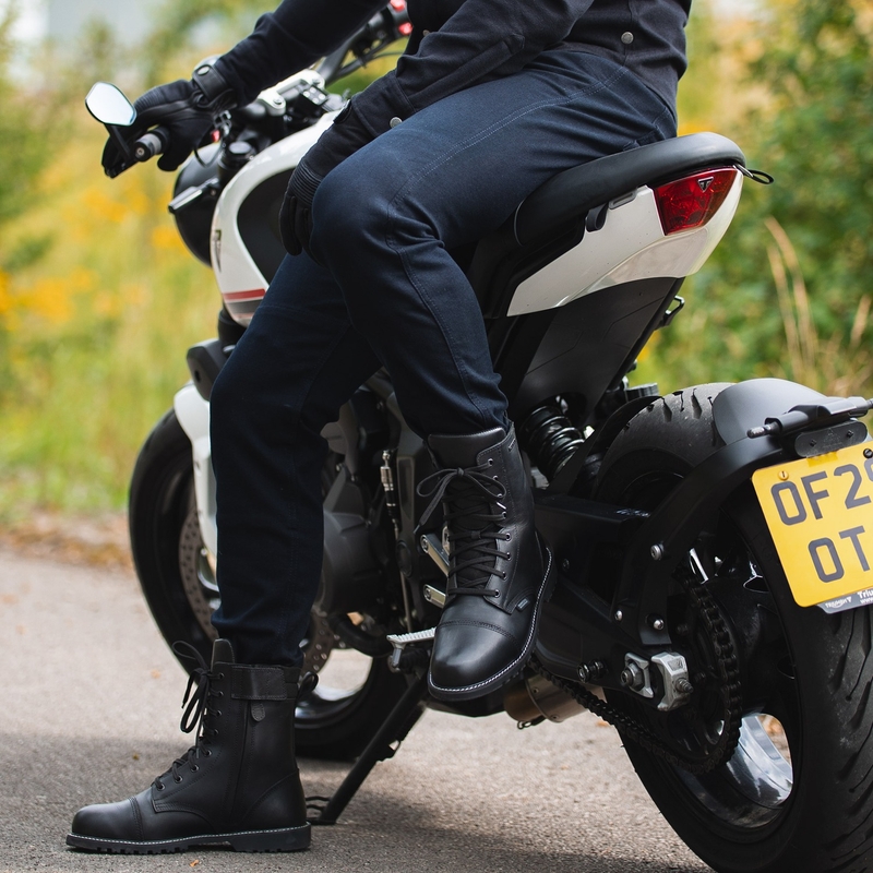 Motoristične kavbojke OXFORD ORIGINAL APPROVED SUPER STRETCH JEANS AA SLIM FIT modre indigo