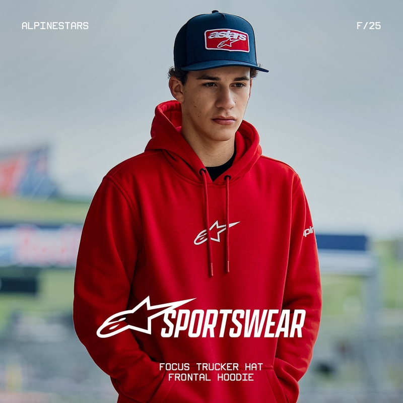 Alpinestars Frontal jopa s kapuco rdeča