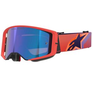 Očala za motokros Alpinestars Supertech Vision Corp oranžno-vijolična z zrcalno modro lečo
