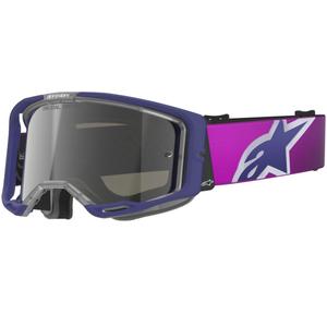 Motokros očala Alpinestars Vision 8 Corp vijolično-prozorna z zrcalno srebrnimi lečami