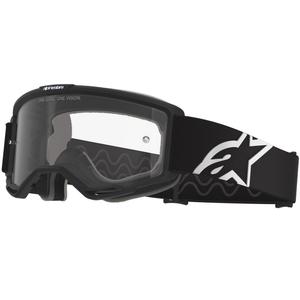 Motokros očala Alpinestars Vision OTG črno-bela s prozornimi lečami