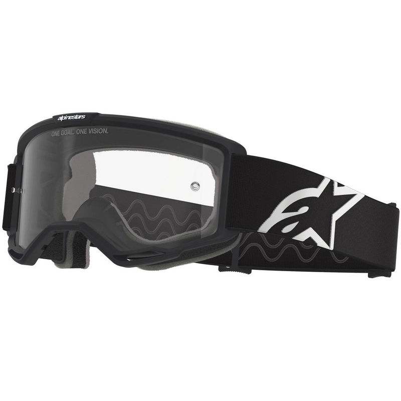 Motokros očala Alpinestars Vision OTG črno-bela s prozornimi lečami