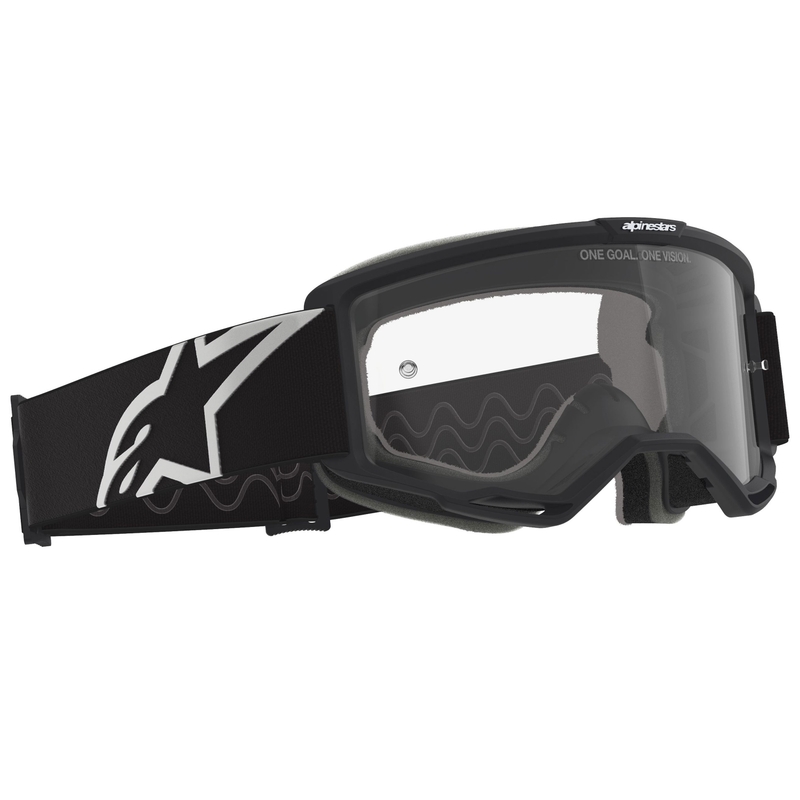 Motokros očala Alpinestars Vision OTG črno-bela s prozornimi lečami