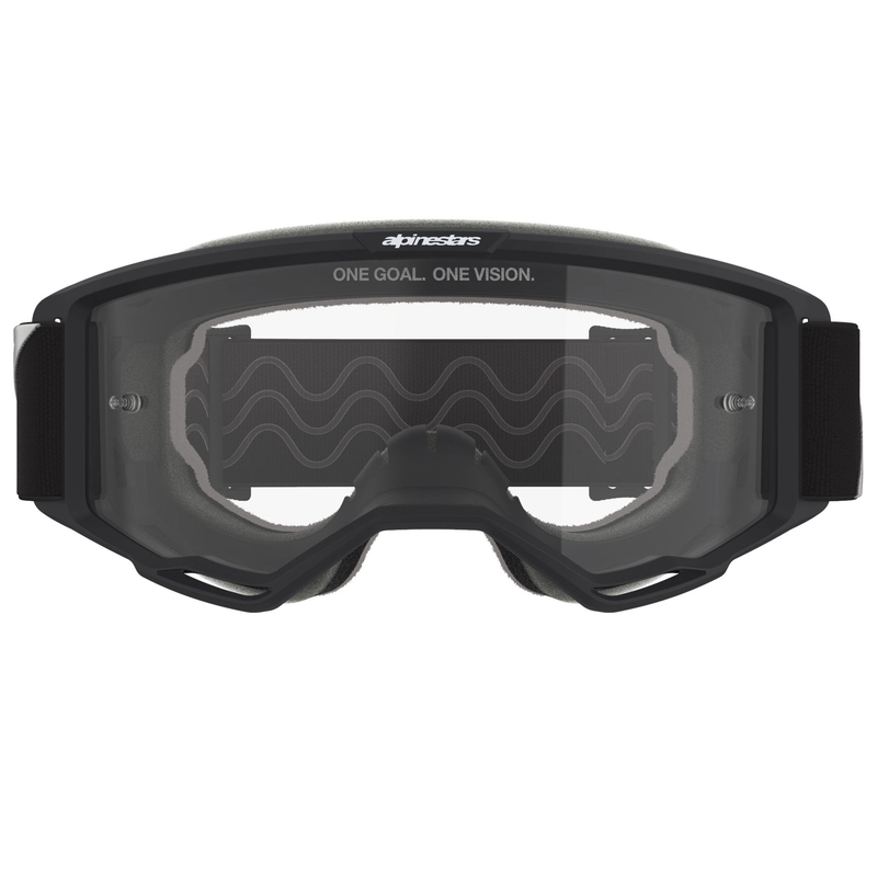 Motokros očala Alpinestars Vision OTG črno-bela s prozornimi lečami