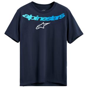 Modra majica z ovratnikom Alpinestars CSF