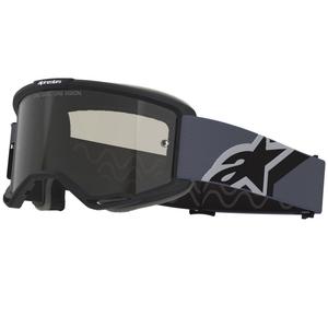 Motokros očala Alpinestars Vision Sand črno-siva s temno dimljenimi lečami