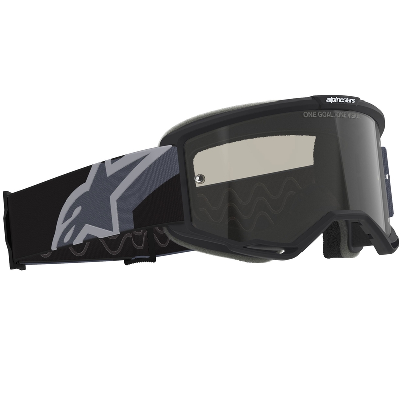Motokros očala Alpinestars Vision Sand črno-siva s temno dimljenimi lečami