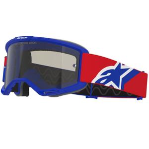 Motokros očala Alpinestars Vision Sand modro-rdeče-bela s temno dimljenimi lečami