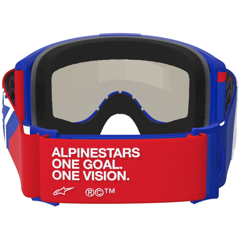 Motokros očala Alpinestars Vision Sand modro-rdeče-bela s temno dimljenimi lečami