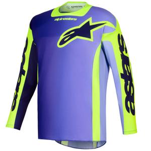 Motokros dres Alpinestars Racer Portl vijolično-fluo rumen