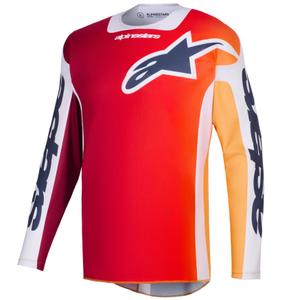 Motokros dres Alpinestars Racer Portl rdeče-oranžno-svetlo sivo