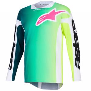 Motokros dres Alpinestars Racer Portl zeleno-belo-črn
