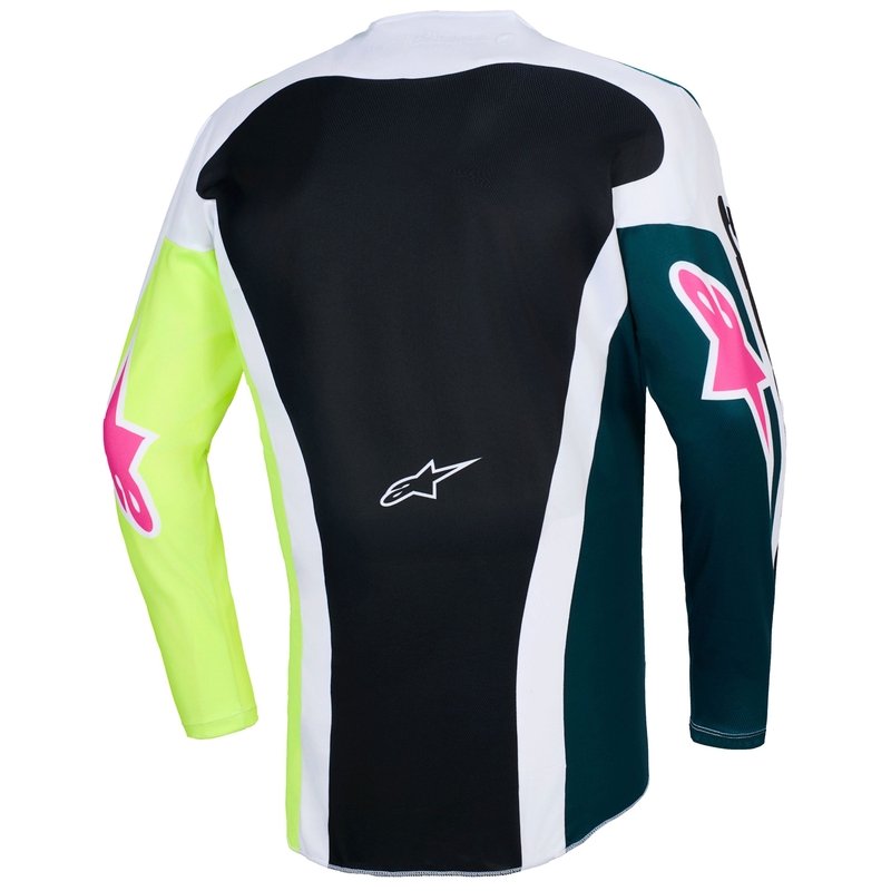 Motokros dres Alpinestars Racer Portl zeleno-belo-črn