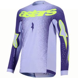 Motokros dres Alpinestars Supertech Scenz vijolično-fluo rumen