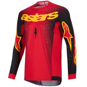 Motokros dres Alpinestars Supertech Scenz rdeče-črno-rumen