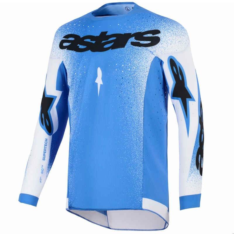 Motokros dres Alpinestars Supertech Scenz modro-bel