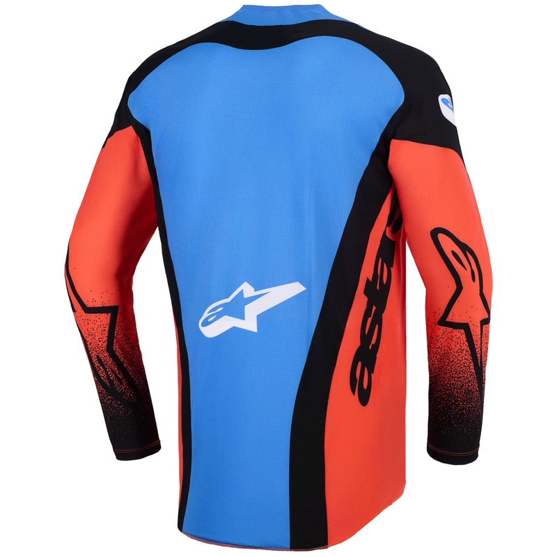 Motokros dres Alpinestars Techstar Knif oranžno-črno-moder