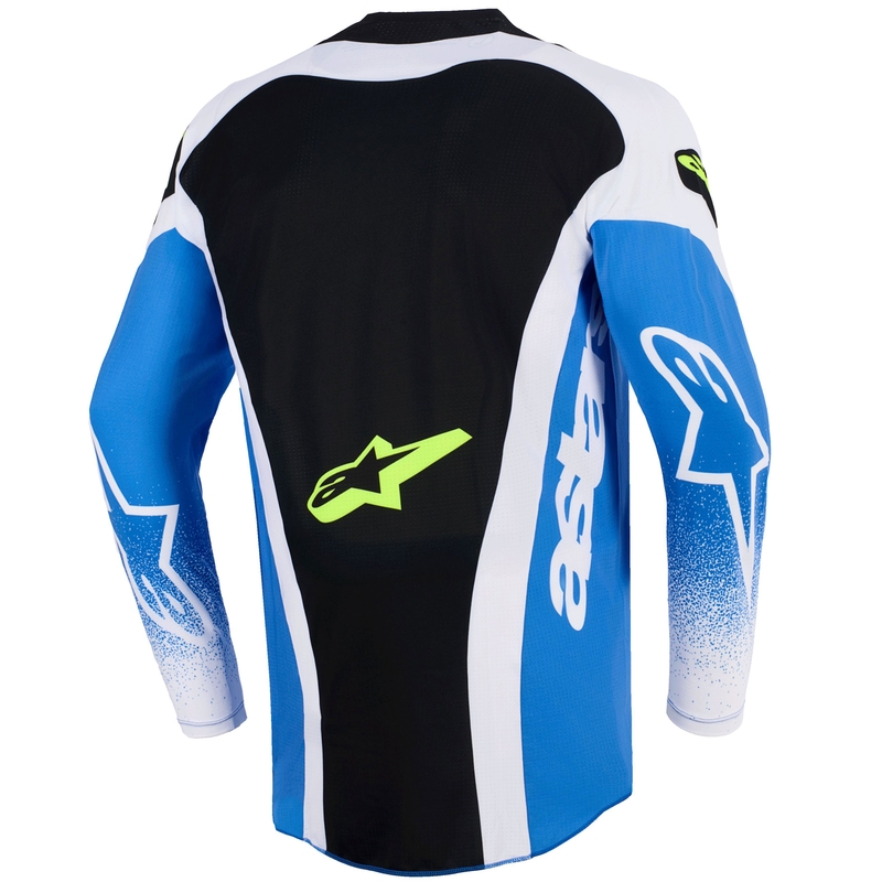 Motokros dres Alpinestars Techstar Knif modro-črno-fluo rumen