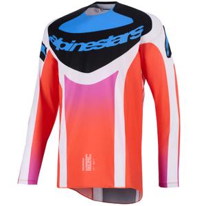 Motokros dres Alpinestars Techstar Knif svetlo sivo-fluo oranžno-črn