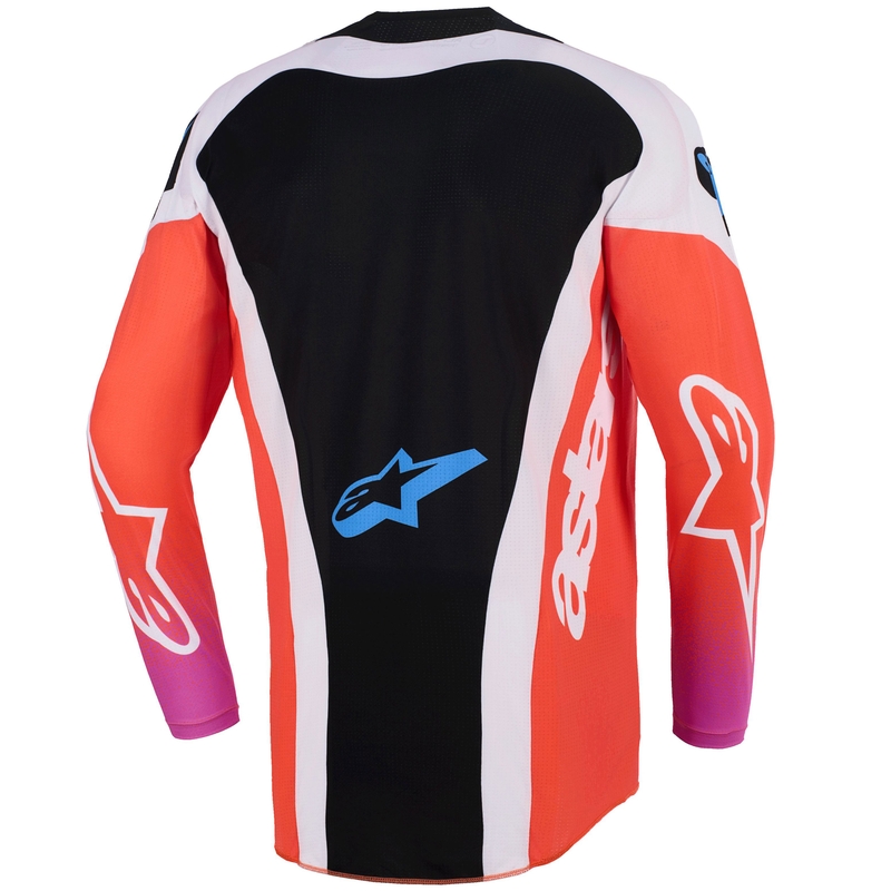 Motokros dres Alpinestars Techstar Knif svetlo sivo-fluo oranžno-črn