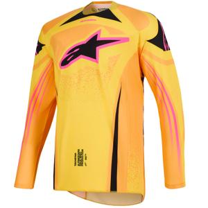 Motokros dres Alpinestars Techstar Nomur oranžno-rumeno-roza