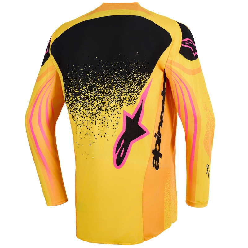 Motokros dres Alpinestars Techstar Nomur oranžno-rumeno-roza