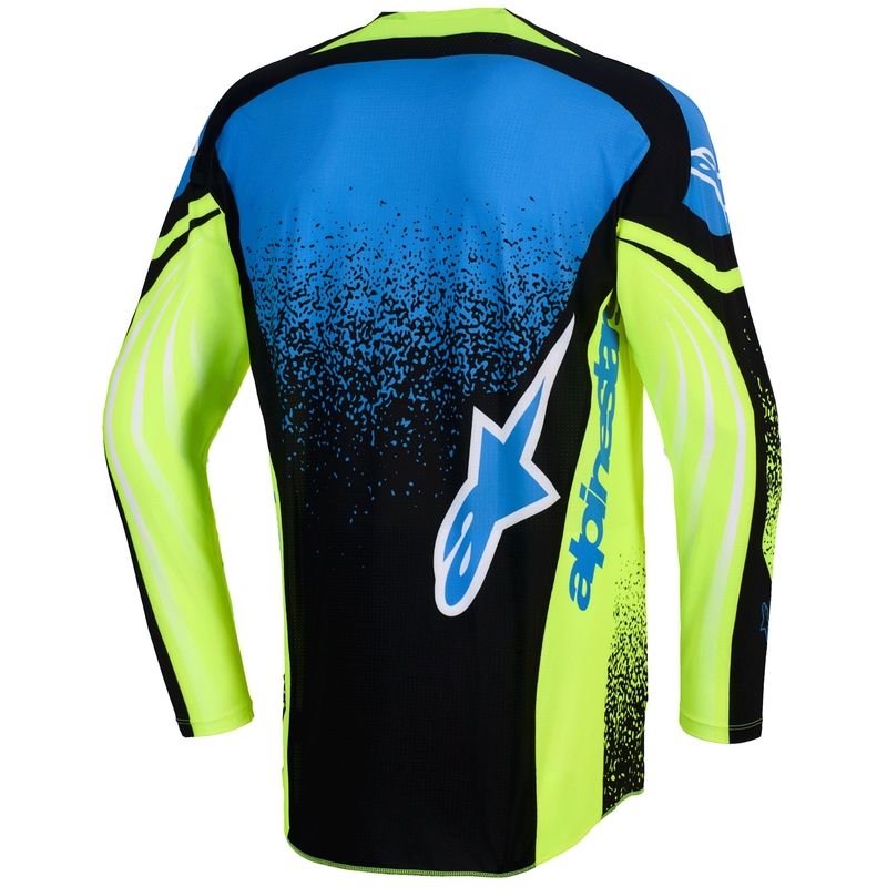 Motokros dres Alpinestars Techstar Nomur temno modro-fluo rumeno-modro