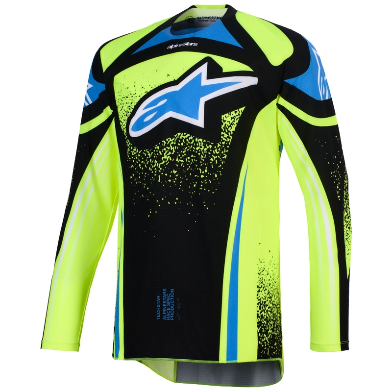 Motokros dres Alpinestars Techstar Nomur temno modro-fluo rumeno-modro