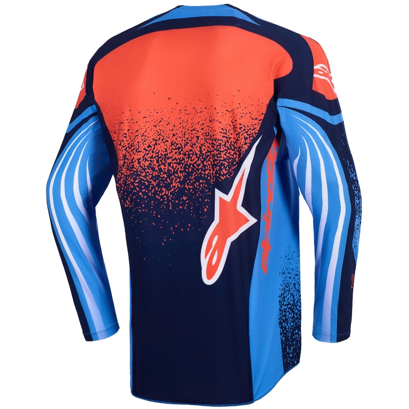 Motokros dres Alpinestars Techstar Nomur temno modro-oranžno-modro