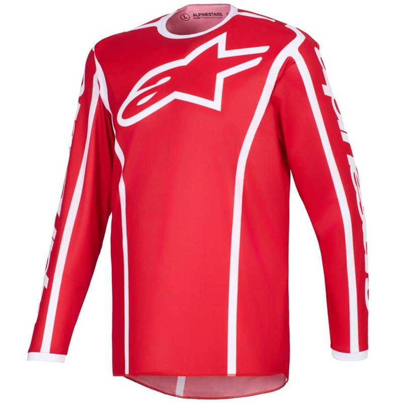 Motokros dres Alpinestars Fluid Apex rdeče-bel