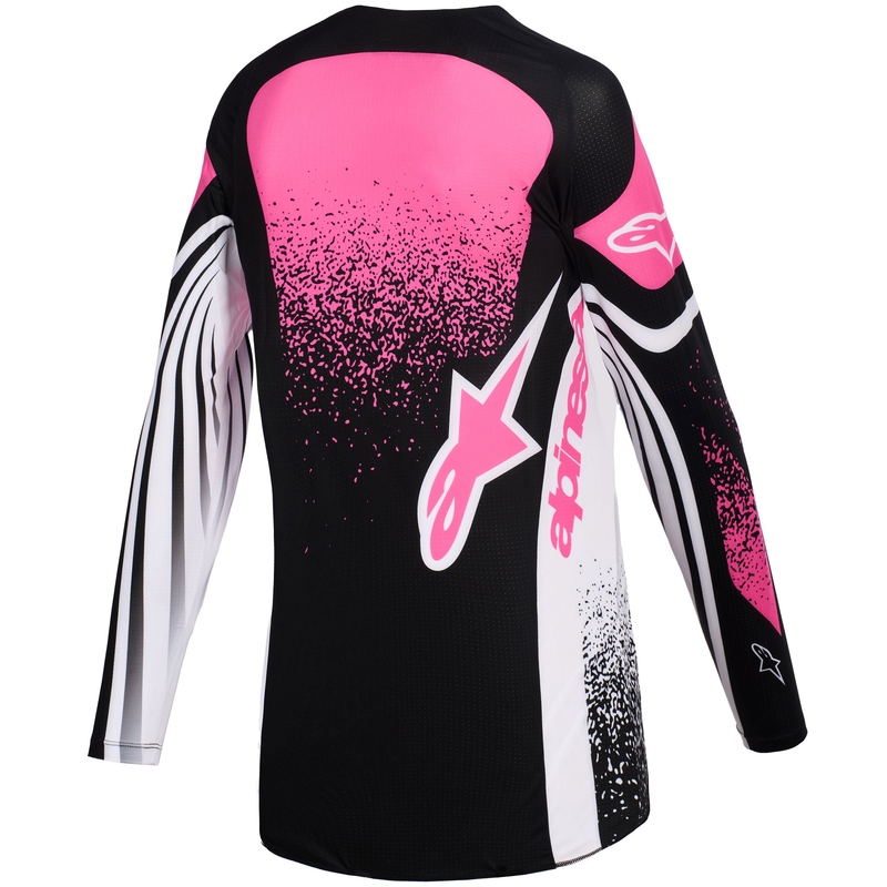 Ženski motokros dres Alpinestars Stella Techstar Nomur črno-belo-roza