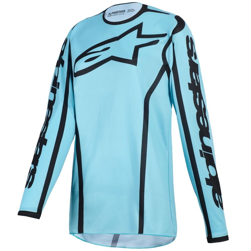 Ženski motokros dres Alpinestars Stella Fluid Apex turkizno-črn
