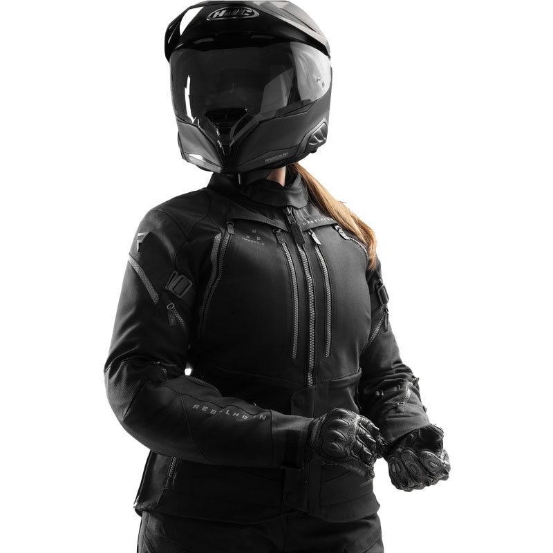 Ženska motoristična jakna Rebelhorn Hardy 3.0 črna