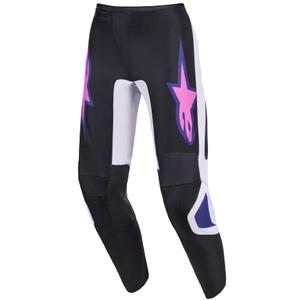 Motokros hlače Alpinestars Fluid Grid črno-svetlo sivo-vijolične