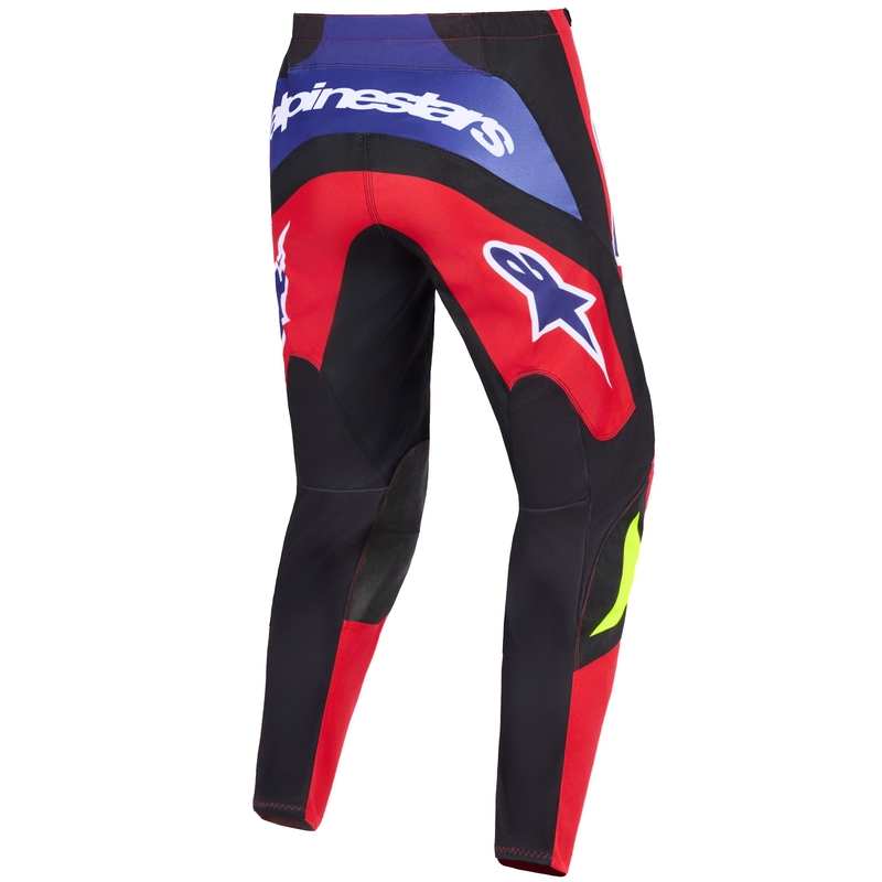 Motokros hlače Alpinestars Fluid Grid rdeče-črne-vijolične-fluo rumene