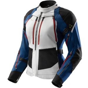 Ženska motoristična jakna Rebelhorn Hardy 3.0 modro-sivo-rdeča
