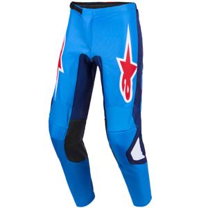 Alpinestars Fluid Grid motokros hlače modro-rdeče-bele