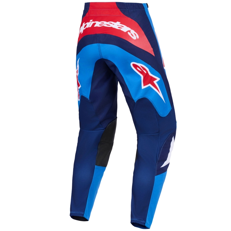 Alpinestars Fluid Grid motokros hlače modro-rdeče-bele