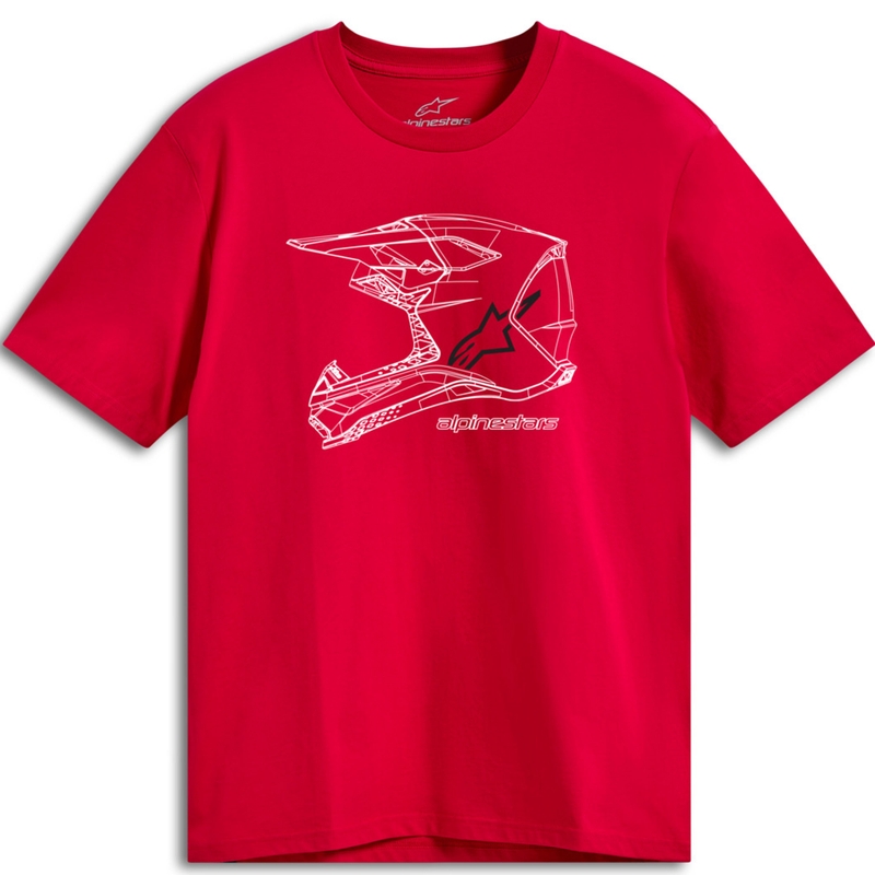 Majica Alpinestars MX čelada CSF rdeča