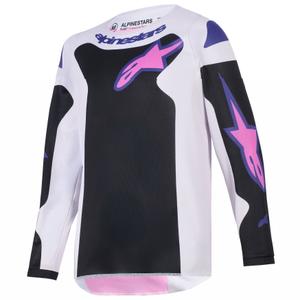 Otroški motokros dres Alpinestars Fluid Grid črno-svetlo sivo-vijoličen