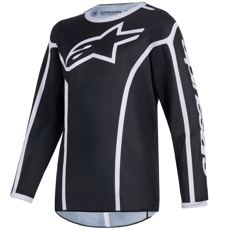 Otroški motokros dres Alpinestars Fluid Apex črno-siv