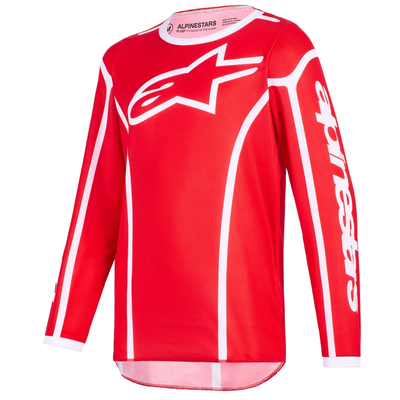 Otroški motokros dres Alpinestars Fluid Apex rdeče-bel