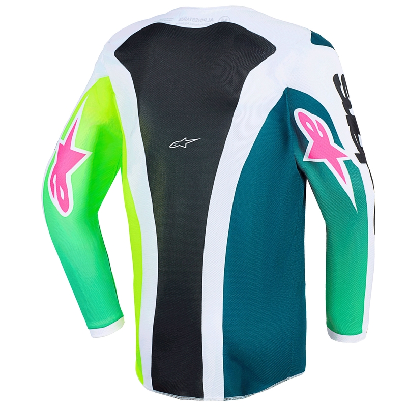 Otroški motokros dres Alpinestars Fluid Portl zeleno-belo-črn