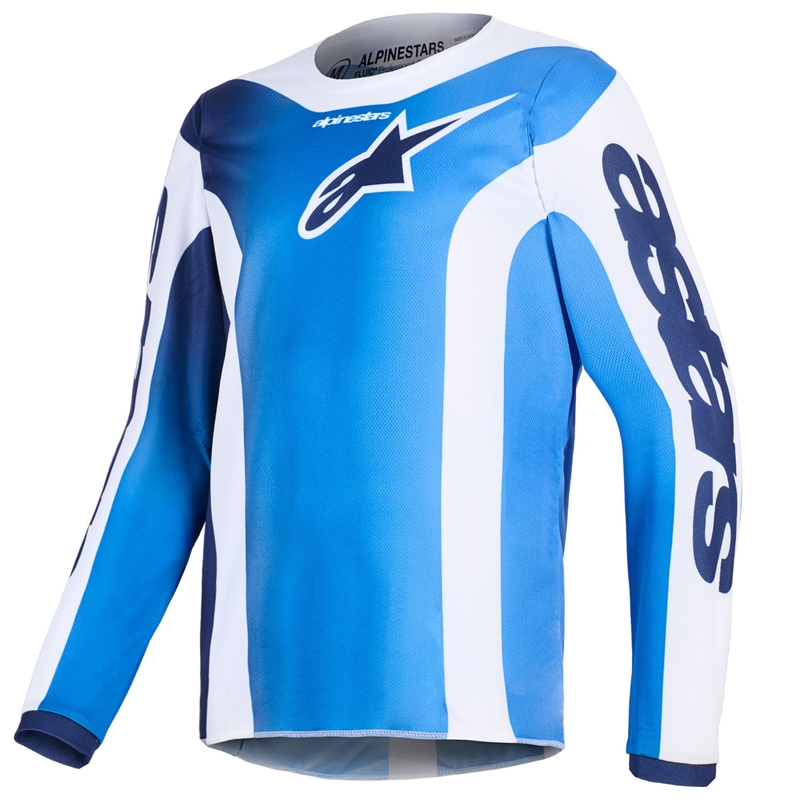 Otroški motokros dres Alpinestars Fluid Portl modro-bel