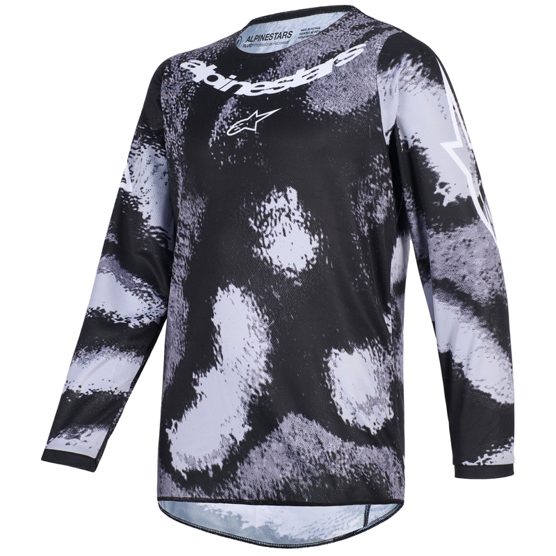 Otroški motokros dres Alpinestars Fluid Lahnd - sivo-kamuflažna