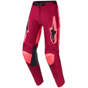 Motokros hlače Alpinestars Racer Riway temno rdeče-koralne