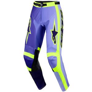 Alpinestars Racer Portl motokros hlače vijolično-fluo rumene